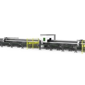 Máquina de corte a laser de fibra de alta resistência com três garras da NAVSTAR para tubos de 3000 a 12000W | Série NS-HG