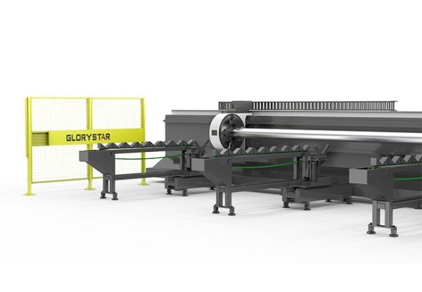 Máquina de corte a laser de fibra de alta resistência com três garras da NAVSTAR para tubos de 3000 a 12000W | Série NS-HG